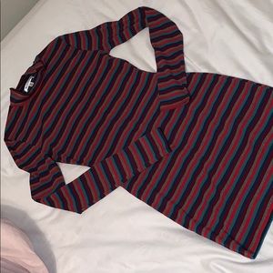 Fitted stripped long sleeve dress from Dolls Kill